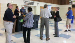 Photo of people at open house