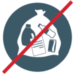 Don't Bag Recyclables graphic