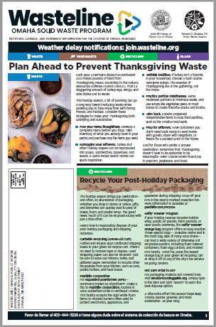 Picture of the cover, Wasteline publication, November 2025